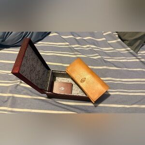 Jacques Marie Mage Fabric Covered Box & Leather Magnetic Closure Case